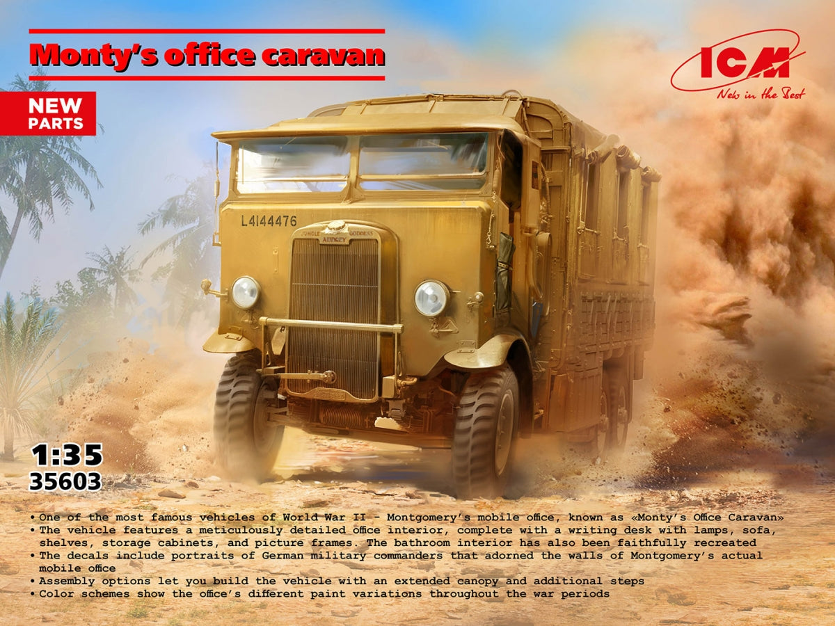 ICM 35603 Monty&amp;#39;s Office Caravan 1/35