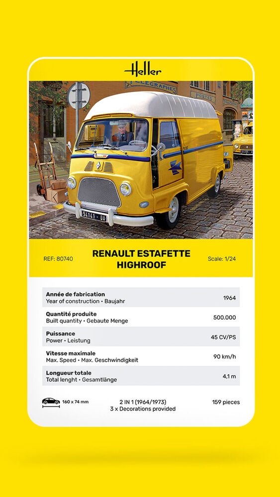 Heller 80740 Renault Estafette Highroof 1/24 – immagine 6