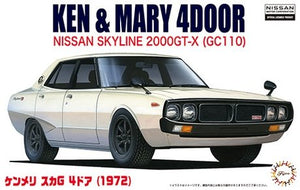 Fujimi 046228 Ken &amp;amp; Mary 4DOOR Nissan Skyline 2000GT-X (GC110) 1/24