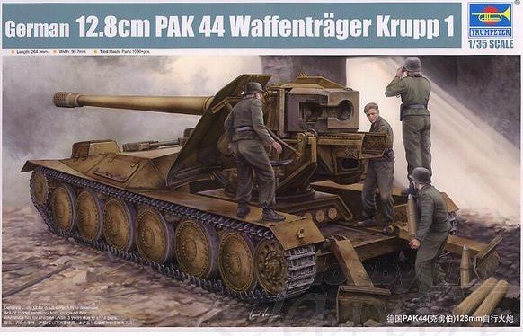 Trumpeter 05523 German 12.8cm PAK 44 Waffentrager Krupp 1 1/35