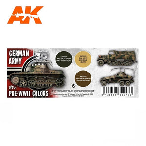 AK Interactive AK11687 3G GERMAN ARMY PRE-WWII COLORS 3x17 ml – image 2