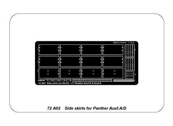 Aber 72A02 Side skirts for Panther A/D 1/72 – imagen 5