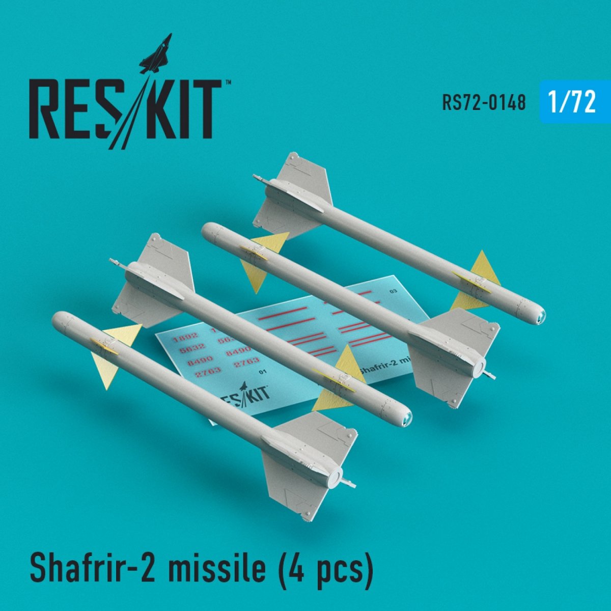 RESKIT RS72-0148 SHAFRIR-2 MISSILES (4PCS) 1/72