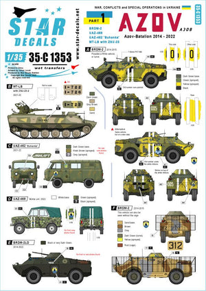 Star Decals 35-C1353 War in Ukraine 1 AZOV-Battalion 2014-2022 1/35