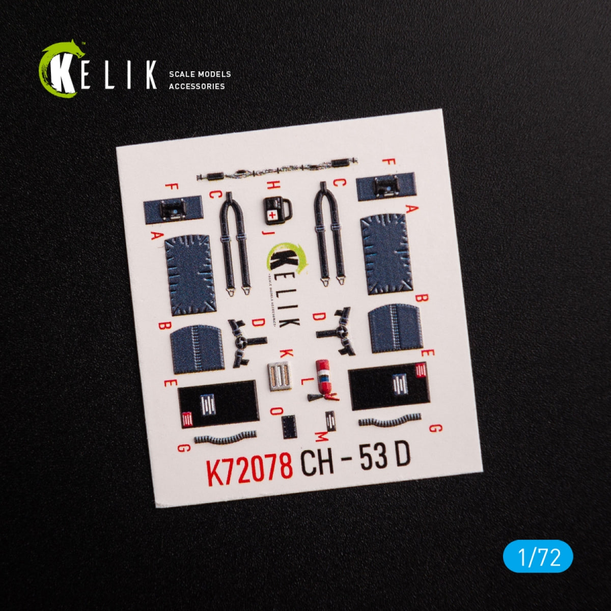KELIK K72078 CH-53D Sea Stallion interior 3D decals for Fujimi/Academy kit 1/72 – Bild 2