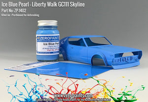 Zero Paints ZP-1402 - Ice Blue Pearl Paint for Liberty Walk GC111 Skyline (Ken Mary) 60ml – image 2