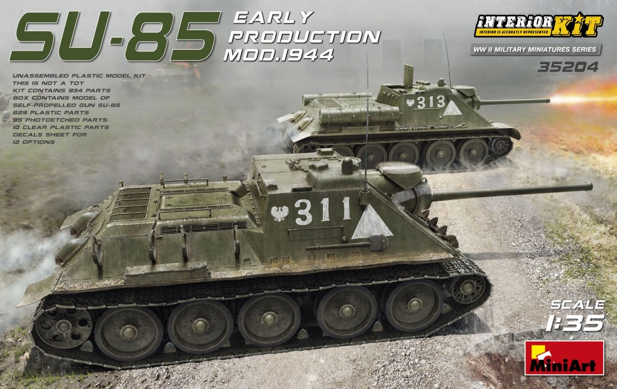MiniArt 35204 SU-85 SOVIET SELF-PROPELLED GUN MOD.1944 EARLY PRODUCTION. INTERIOR KIT 1/35