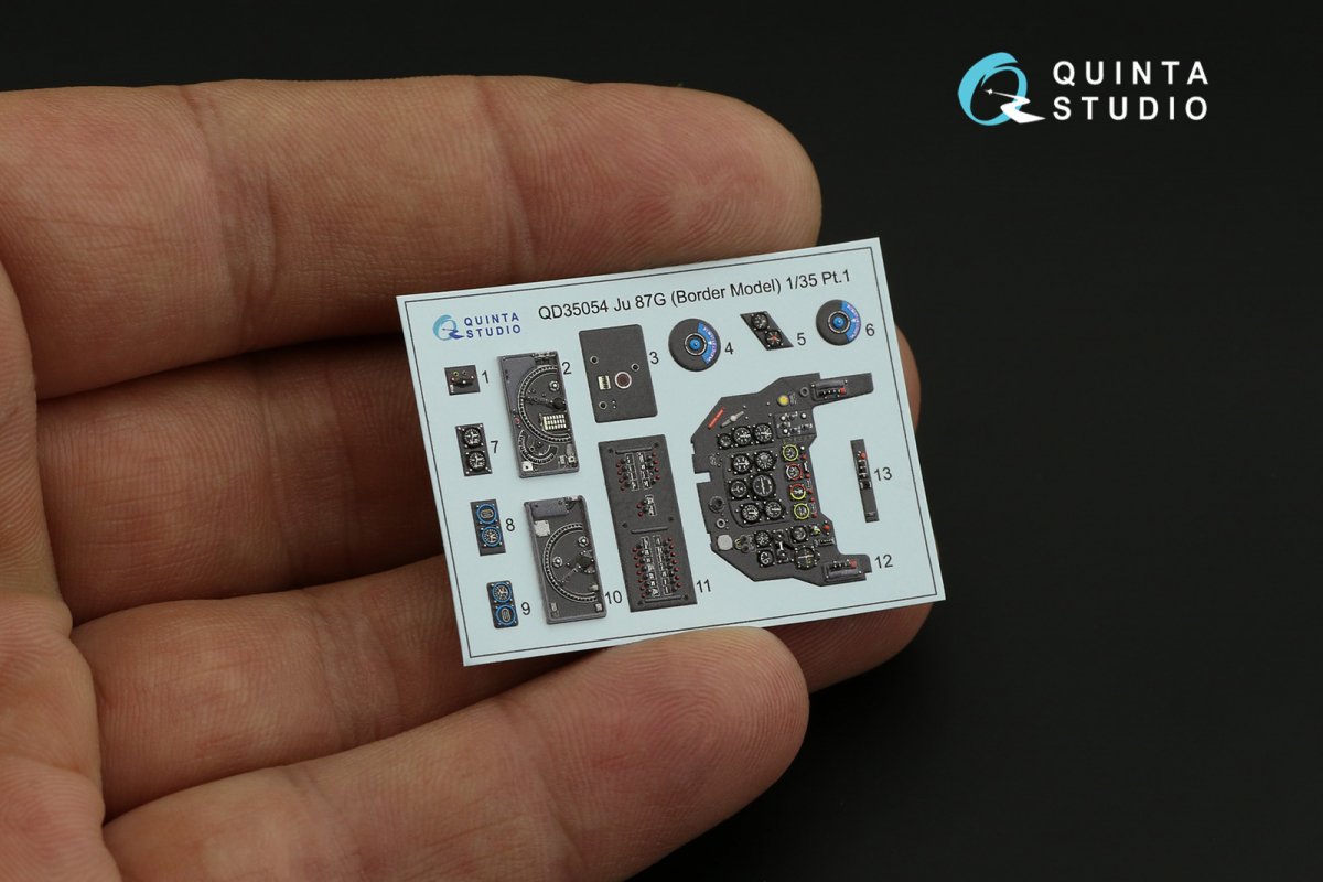 Quinta Studio QD35054 Ju 87G 3D-Printed &amp;amp; colored Interior on decal paper ( Border Model ) 1/35 – immagine 9
