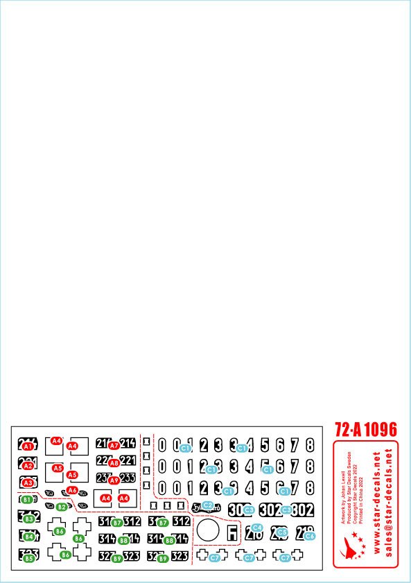 Star Decals 72-A1096 Tiger I. sPzAbt 502 # 2. Early/Mid production Tigers.1943-45. 1/72 – immagine 3