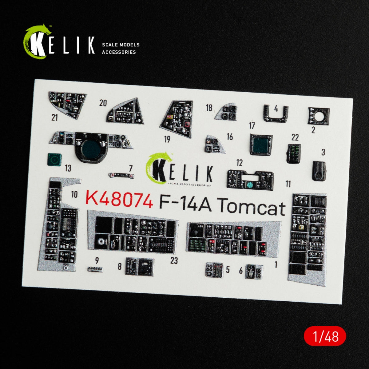 KELIK K48074 F-14A TOMCAT INTERIOR 3D DECALS FOR ITALERI KIT 1/48 – image 2