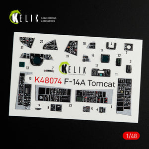 KELIK K48074 F-14A TOMCAT INTERIOR 3D DECALS FOR ITALERI KIT 1/48 – image 2