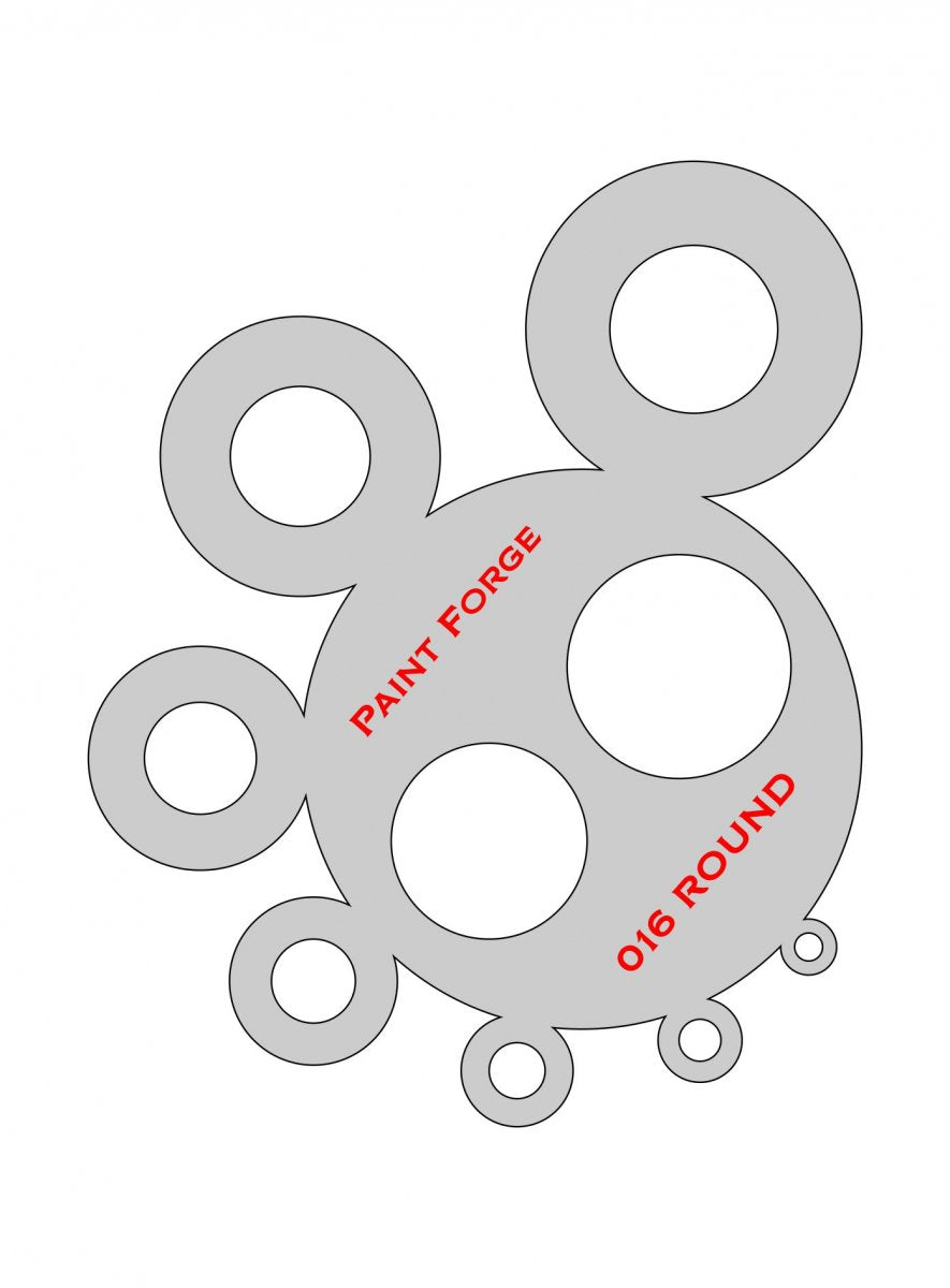 Paint Forge PFST016M STENCIL - ROUND