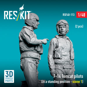 RESKIT RSF48-0113 F-14 Tomcat pilots (in a standing position - scene 1) (2 pcs) (3D Printed) 1/48