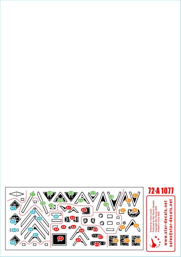 Star Decals 72-A1077 Desert Storm #1. British Warriors in the Gulf 1990-91 1/72 – obrázek 2