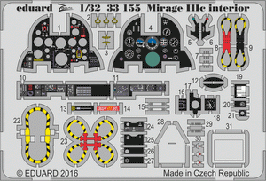 Intérieur du Mirage IIIc Eduard 33155 au 1/32 ITALERI