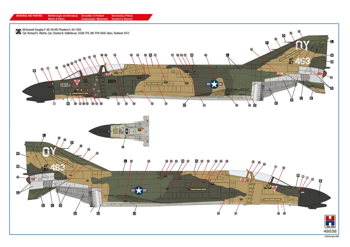 Hobby 2000 48038 Vietnam Aces vol.2 ( ACADEMY + CARTOGRAF + MASKS ) 1/48 – immagine 3