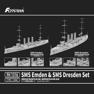FlyHawk Model FH1316 SMS Emden &amp;amp; SMS Dresden Set 1/700 – image 2