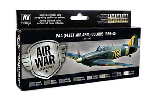 Vallejo 71147 Model Air 8-Paint Set - FAA (Fleet Air Arm) Colors 1939-1945