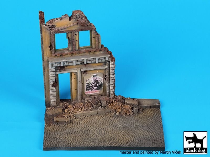 Black Dog D48001 House ruins base 1/48 – immagine 4