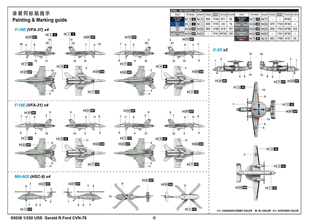 Trumpeter 05638 USS Gerald R.Ford CVN-78 1/350 – Bild 6