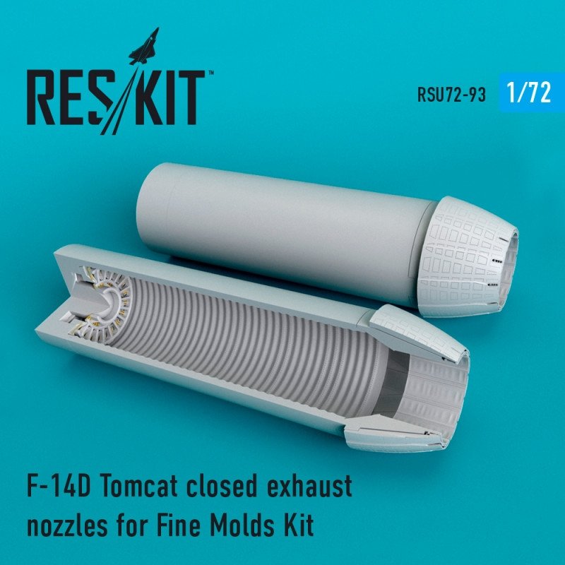 RESKIT RSU72-0093 Buses d'échappement fermées pour F-14D Tomcat (Fine Molds 1/72)