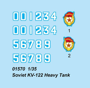 Trumpeter 01570 Soviet KV-122 Heavy Tank 1/35 – obrázek 2