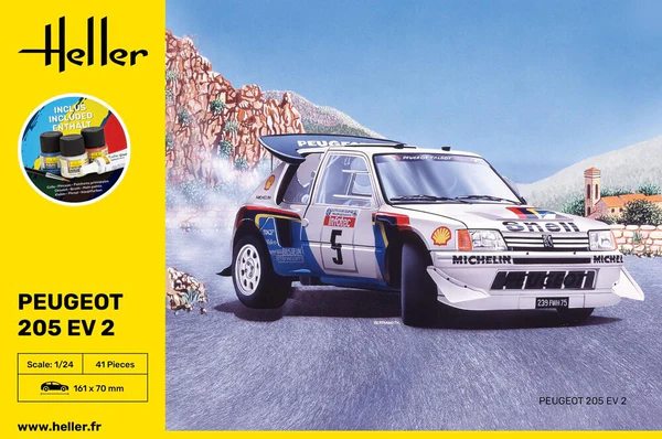 Heller 56716 STARTER KIT Peugeot 205 EV 2 1/24
