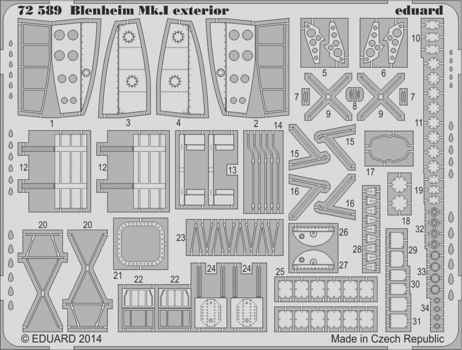 Eduard 72589 Blenheim Mk. And exterior 1/72 AIRFIX