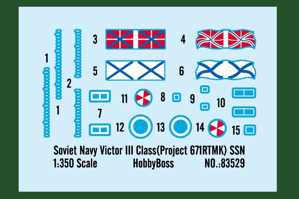 Hobby Boss 83529 Soviet Navy Victor III Class (Project 671RTMK) SSN 1/350 – Bild 2
