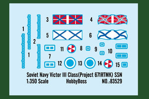 Hobby Boss 83529 Soviet Navy Victor III Class (Project 671RTMK) SSN 1/350 – Bild 2