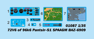 Trumpeter 01087 72V6 of 96k6 Pantsir-S1 SPAAGM BAZ-6909 1/35 – image 3