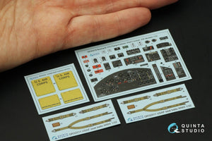 Quinta Studio QD32218 Boeing B-17G Navigator, bombardier, waist and tail gunners compartments. 3D-Printed colored Interior (HK models) 1/32 – image 3