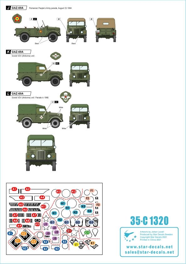 Star Decals 35-C1320 GAZ-69 1/35 – Bild 2