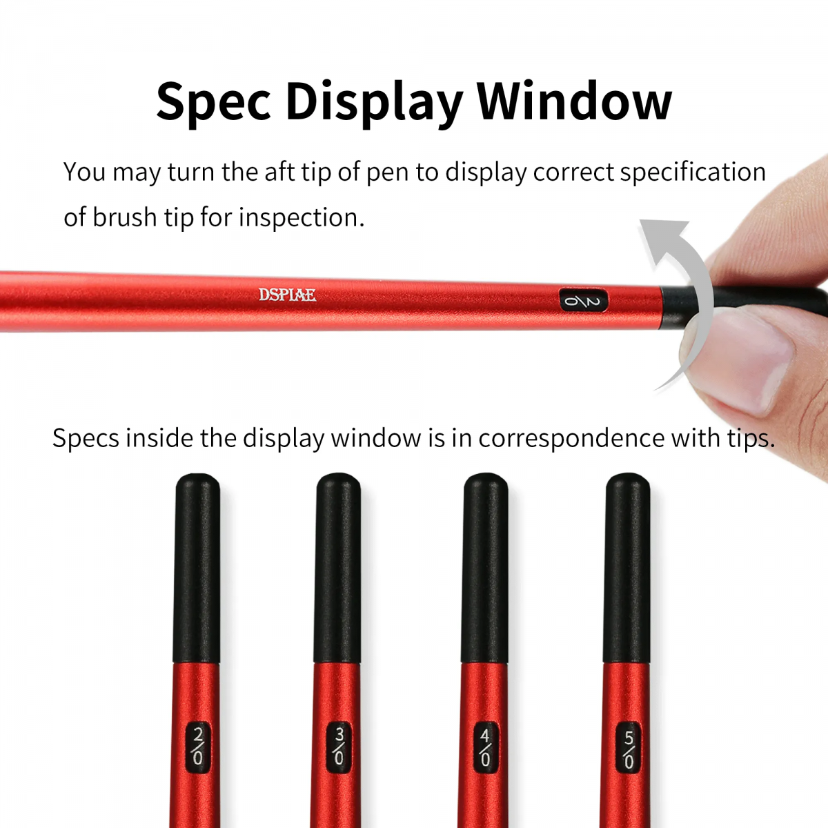 DSPIAE AT-FB04 Fine Brush With Replacable Point Tip - Black – obrázek 4