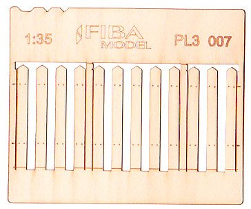 Model scene PL3-007 Wooden fence type 7 / Wooden fence 1/35