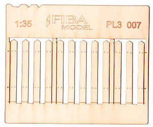Model scene PL3-007 Wooden fence type 7 / Wooden fence 1/35