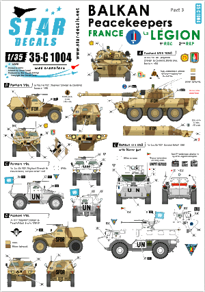 Star Decals 35-C1004 Balkan Peacekeepers #3. France 1/35