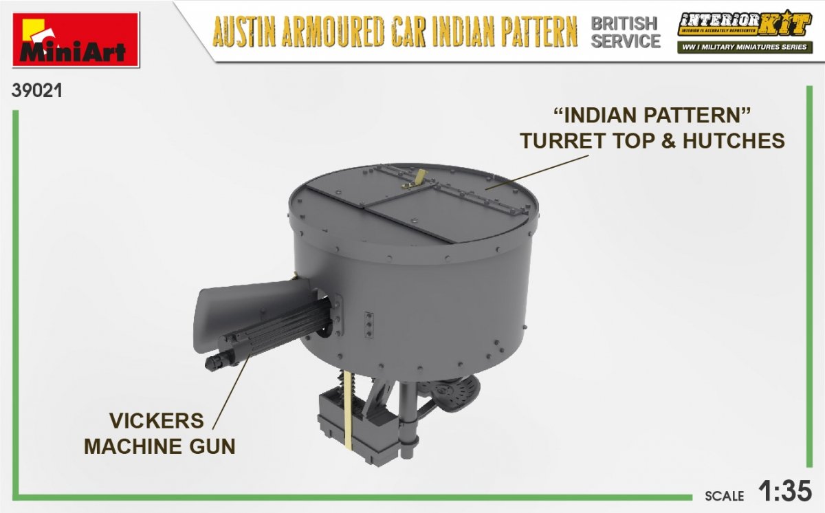 Miniart 39021 AUSTIN ARMORED CAR INDIAN PATTERN. BRITISH SERVICE. INTERIOR KIT 1/35 – obrázek 13