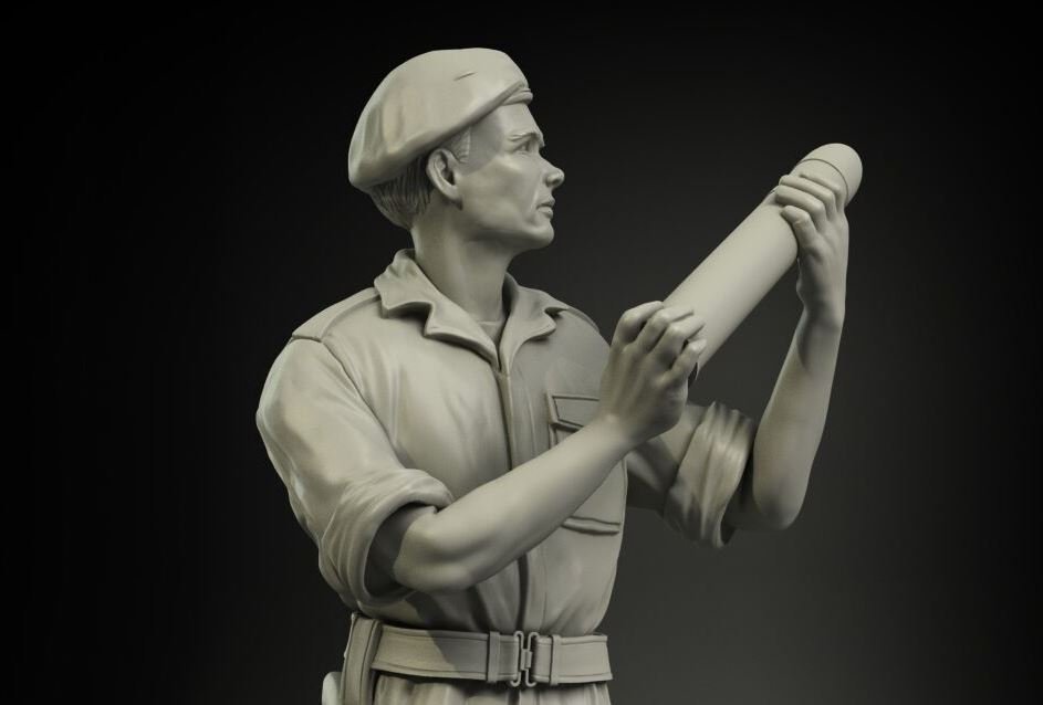 Panzer Art FI35-052 British RAC North Africa loading 75mm ammo soldier No.2 1/35 – image 2