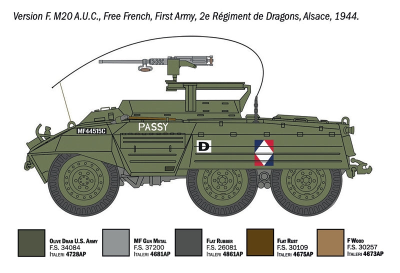 Italeri 7087 M8 Greyhound / M20 Armored Utility Car 1/72