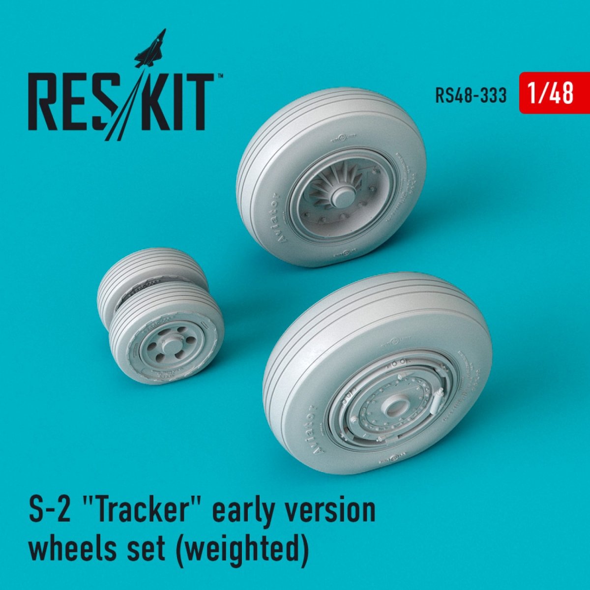RESKIT RS48-0333 S-2 &amp;quot;TRACKER&amp;quot; EARLY VERSION WHEELS SET (WEIGHTED) 1/48