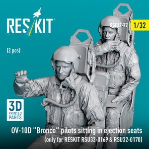 RESKIT RSF32-0077 OV-10D &amp;quot;Bronco&amp;quot; pilots sitting in ejection seats (2 pcs) (only for RESKIT RSU32-0169 &amp;amp; RSU32-0170) (3D Printed) 1/32 – immagine 3