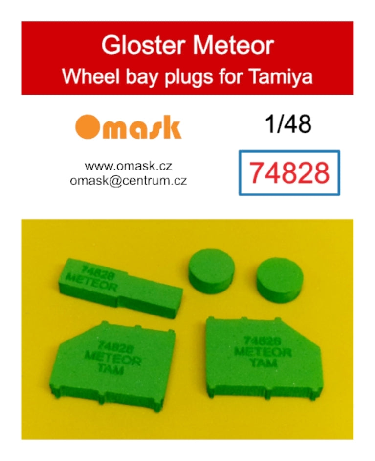 Omask 74828 Gloster Meteor wheel bay plugs (for Tamiya 61051, 61065, 61083) 1/48