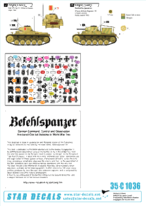Star Decals 35-C1036 Befehlspanzer #1 1/35 – obrázek 2