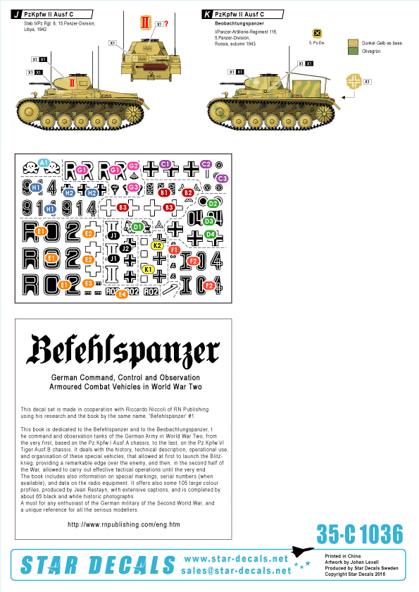 Star Decals 35-C1036 Befehlspanzer #1 1/35 – obrázek 2