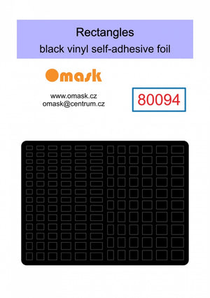 Omask X8001 Universal set 1 - black vinyl foil (80092, 80093, 80094, 80095, 80096) – zdjęcie 4