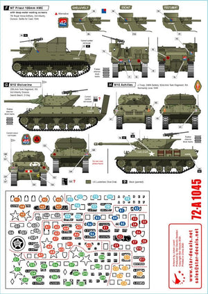 Star Decals 72-A1045 Royal Artillery # 1. 75th D-Day Special. The Big Guns - Sexton, Priest, Wolverine and Achilles 1/72 – image 2
