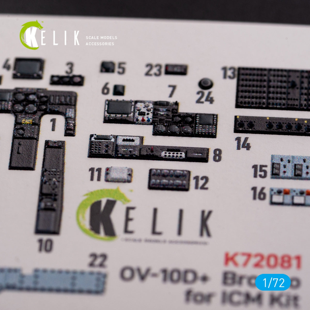 KELIK K72081 OV-10D+ &amp;quot;Bronco&amp;quot; interior 3D decals for ICM kit 1/72 – image 5