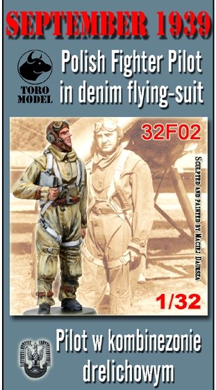ToRo Modèle 32F02 Septembre 1939 - Pilote de chasse polonais en combinaison de vol en denim 1/32 