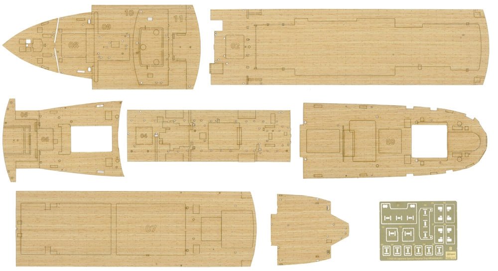 Hasegawa QG51 (72151) NYK Line Hikawa Maru Wooden Deck 1/350 – imagen 2